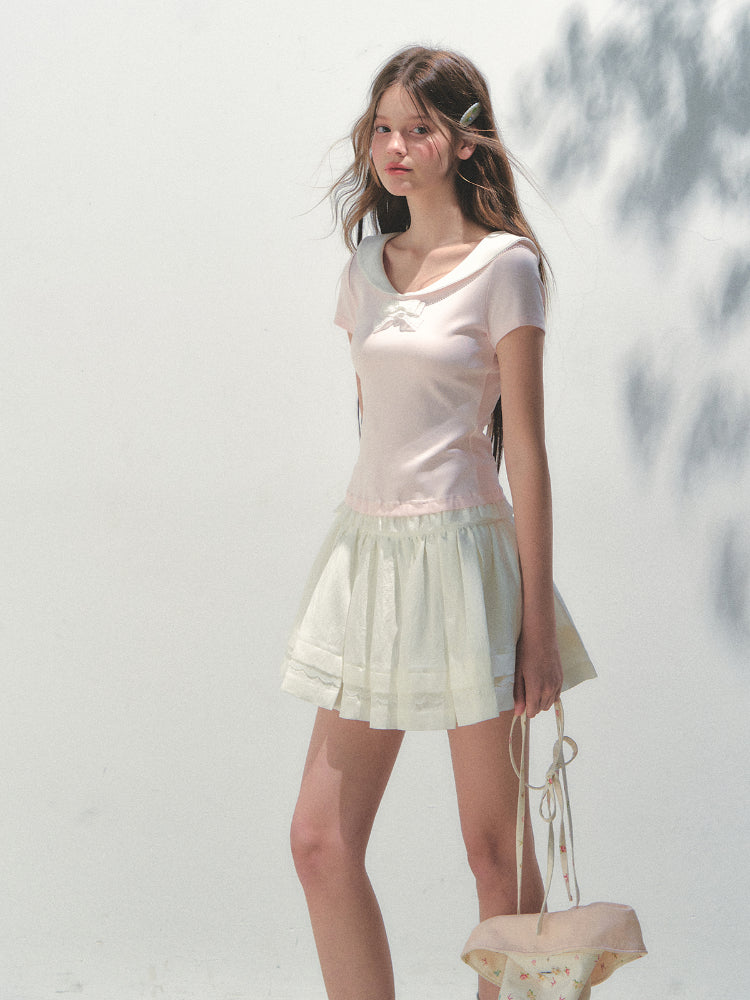 Lace Bow Retro T-shirt