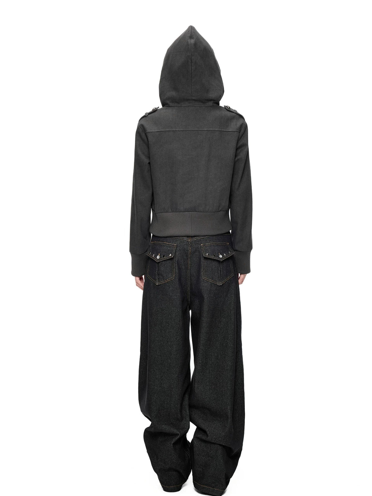 Hooded Double-Breasted Jacket