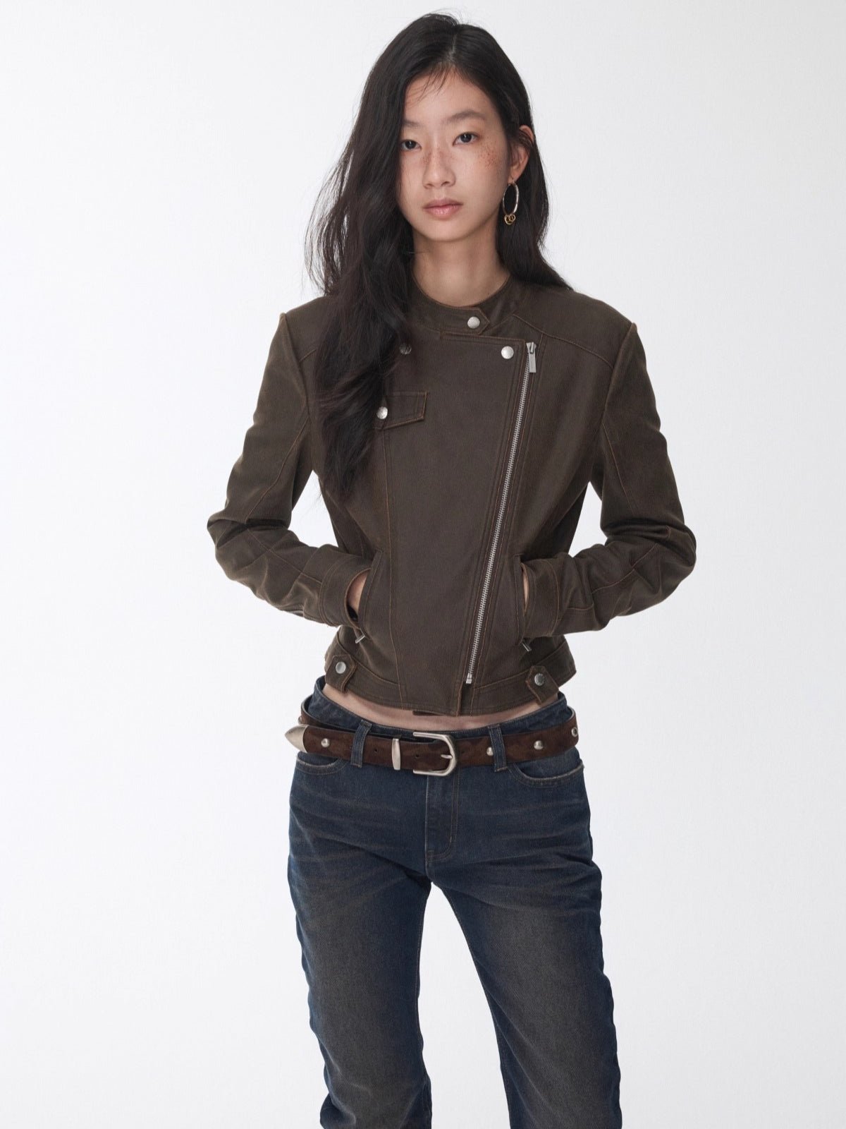 Camo Pony Hair Studded Belt