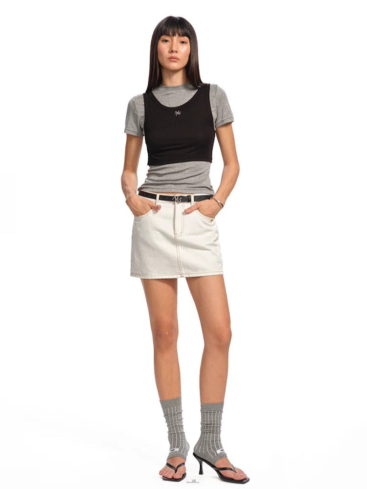 Retro Selvedge Denim Skirt