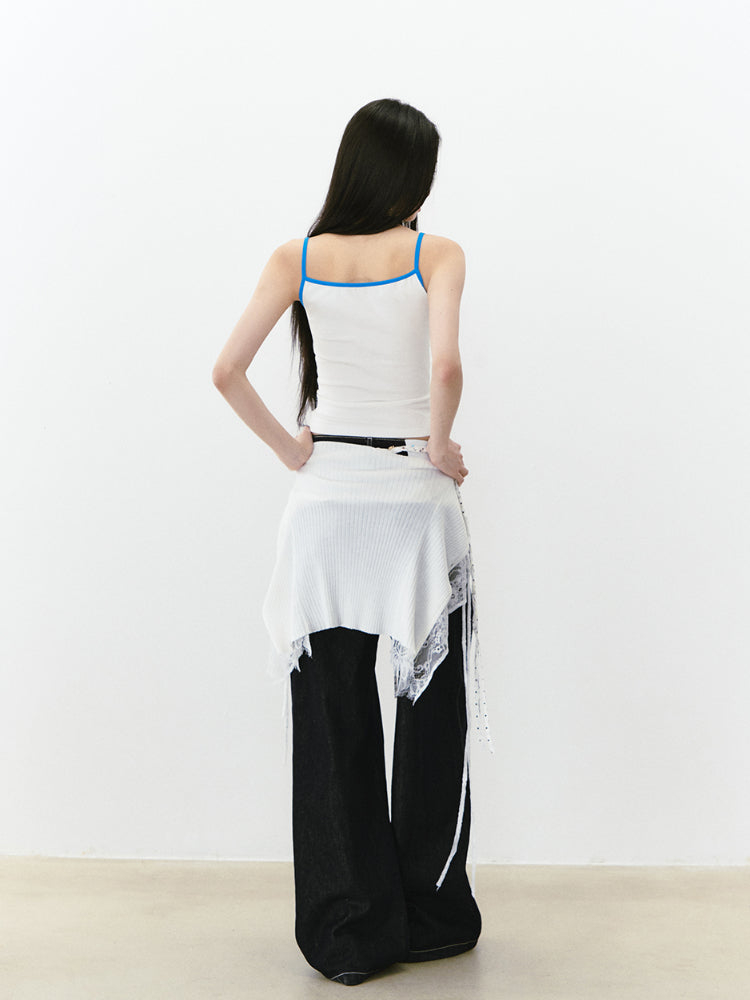 Colorblock Letter Print Cami Top