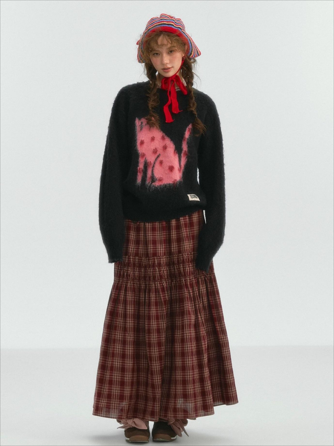 Lucky Cat Fuzzy Sweater