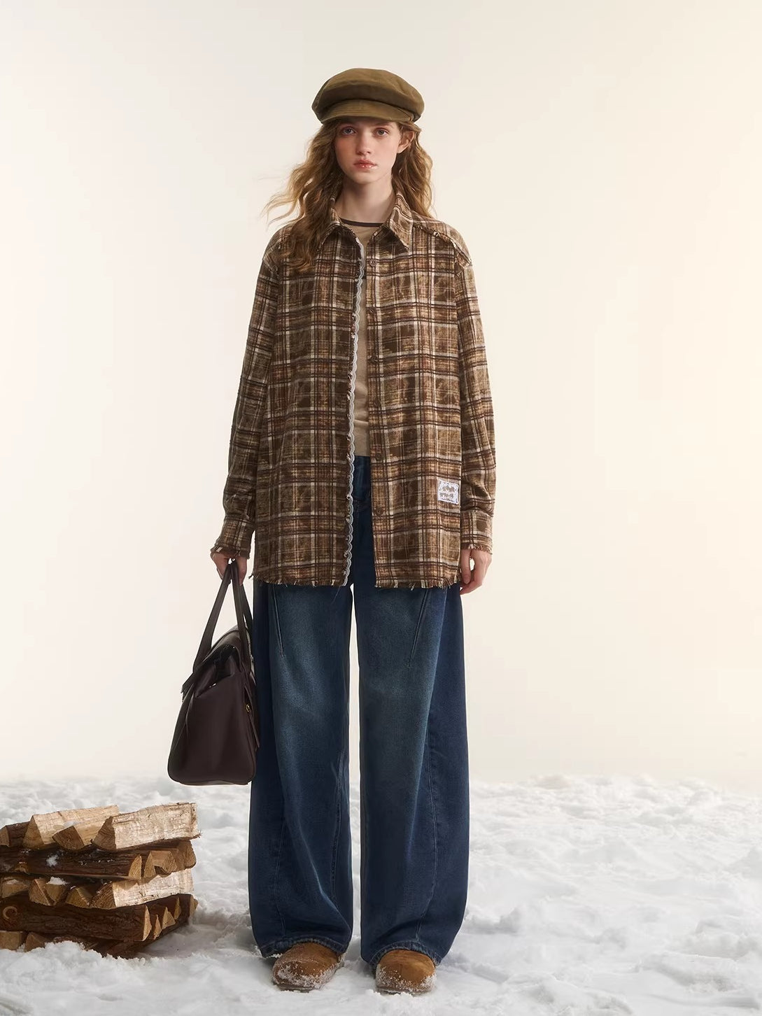 Vintage Washed Seam Denim Pants