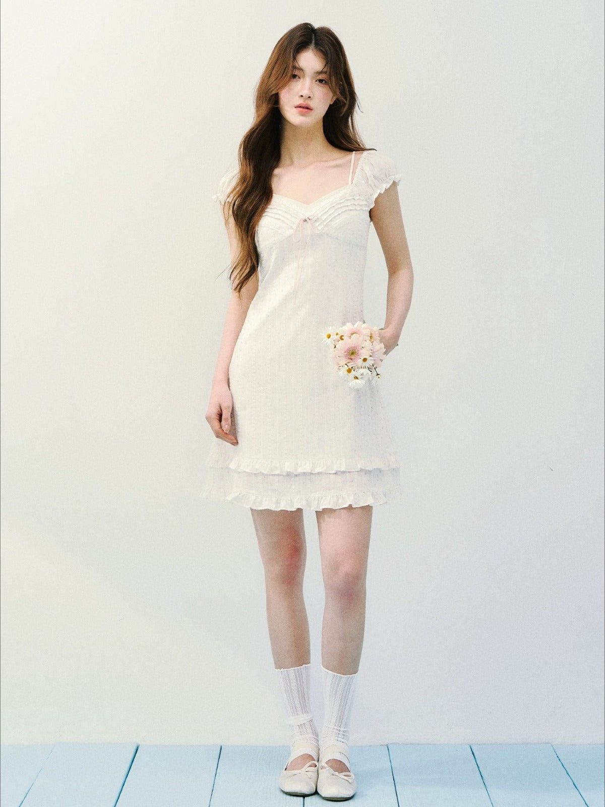 Floral Square Neck Dress
