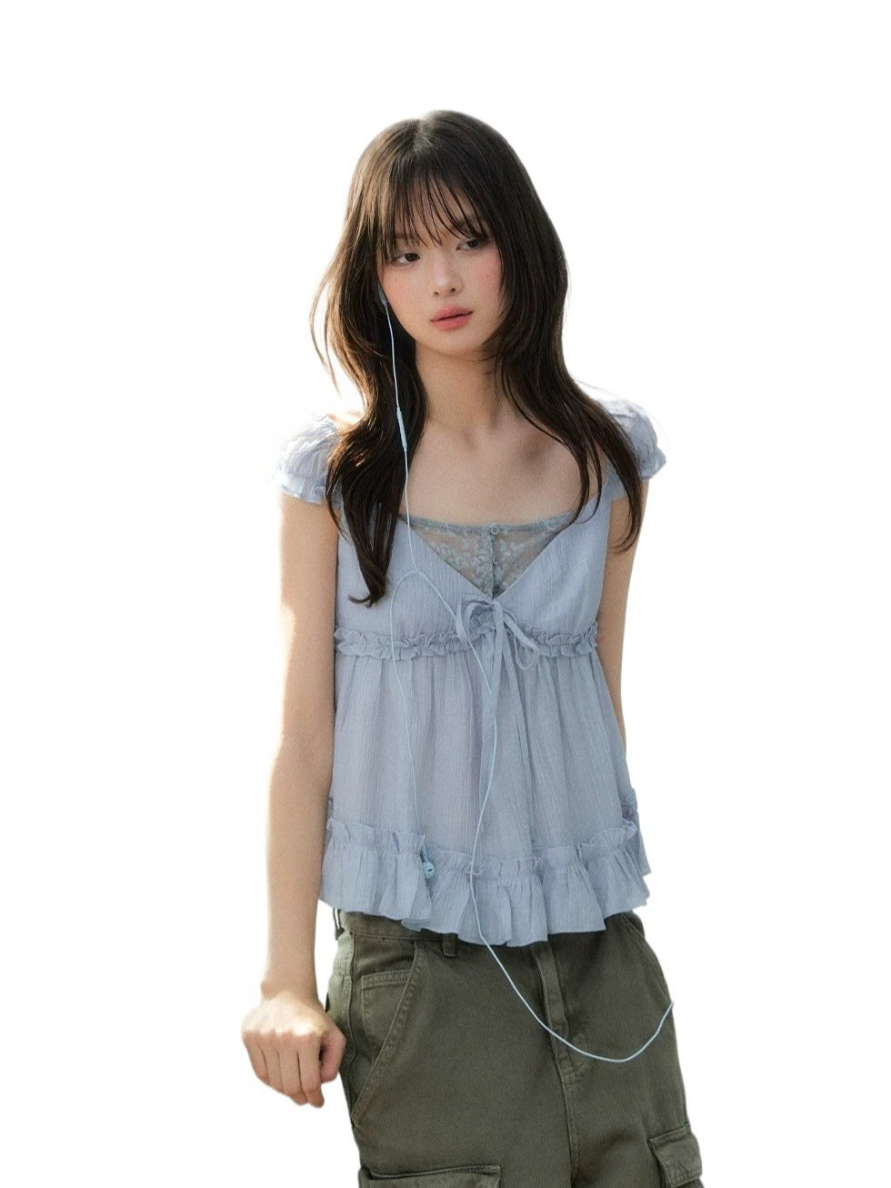 Faux Layer Lace Top