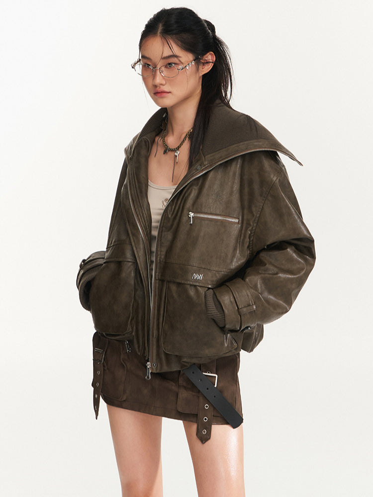 Punk Oversized Motorcycle Jacket