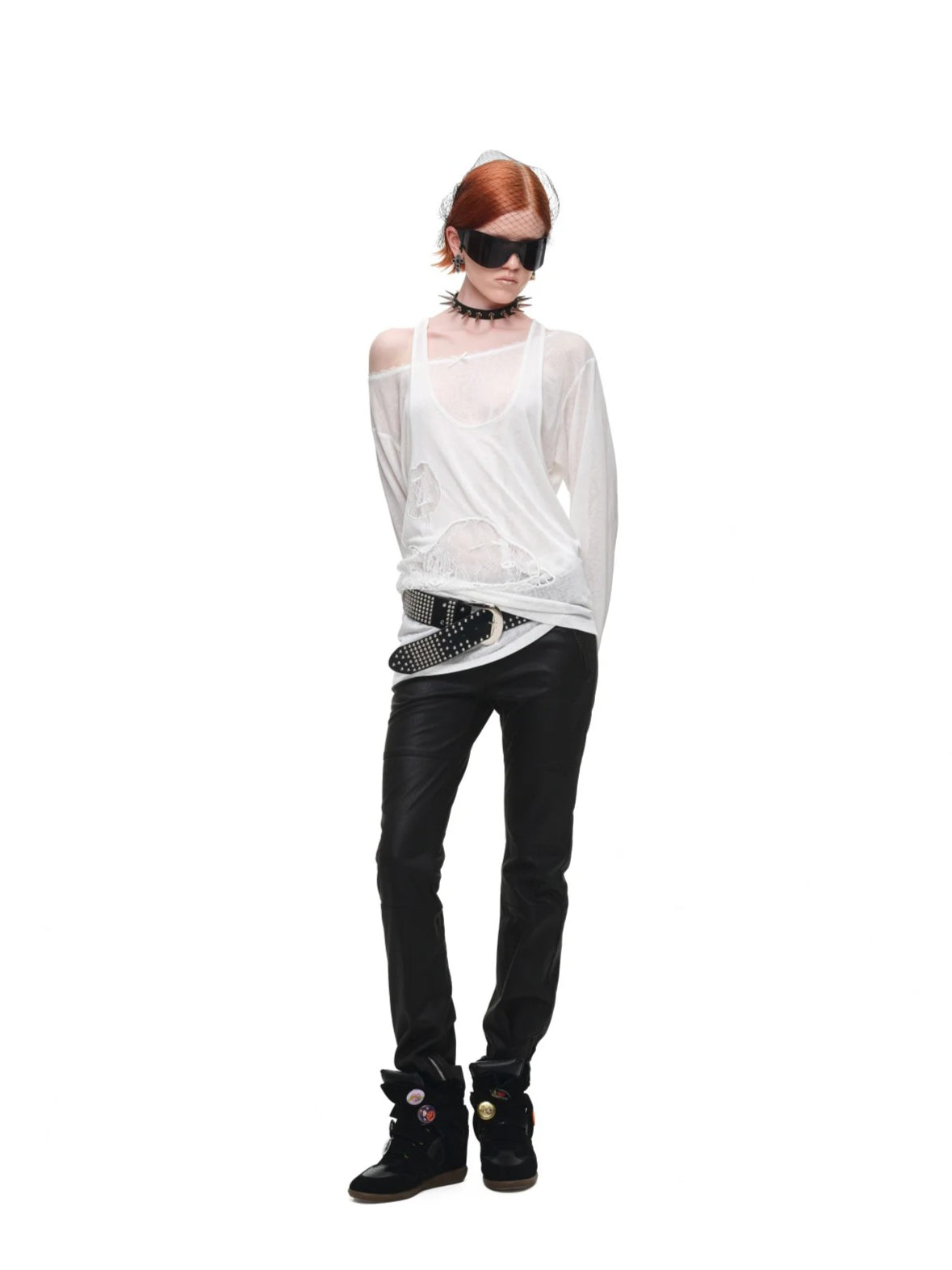 Lace Patch Layered Tee