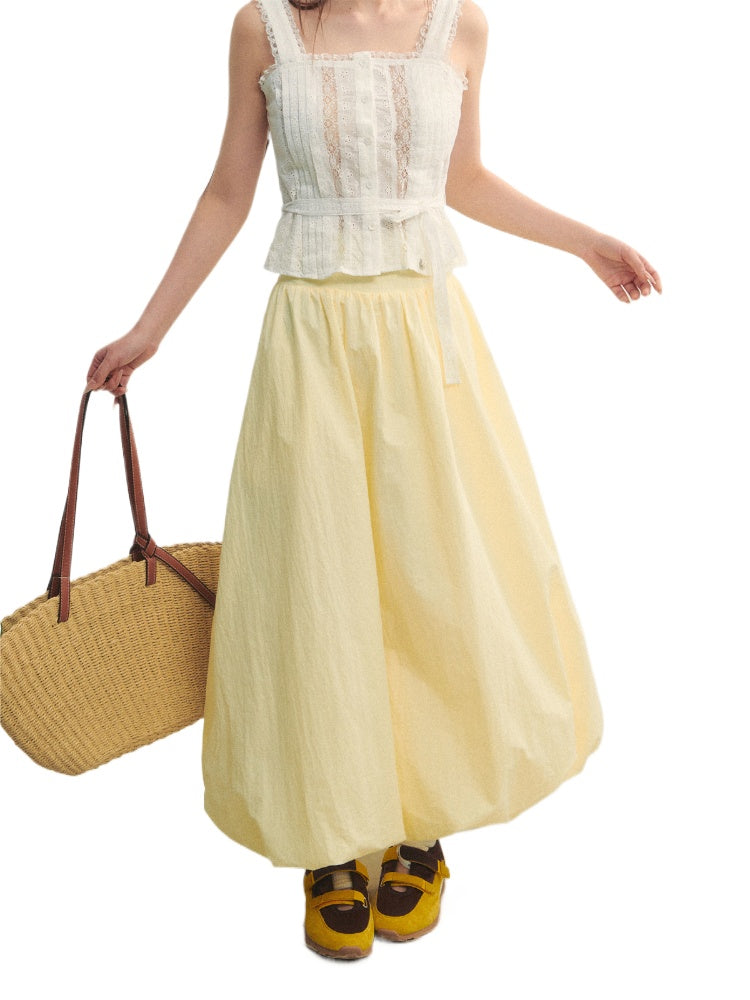 Solid-colored High-waist Simple Bud-shaped Skirt