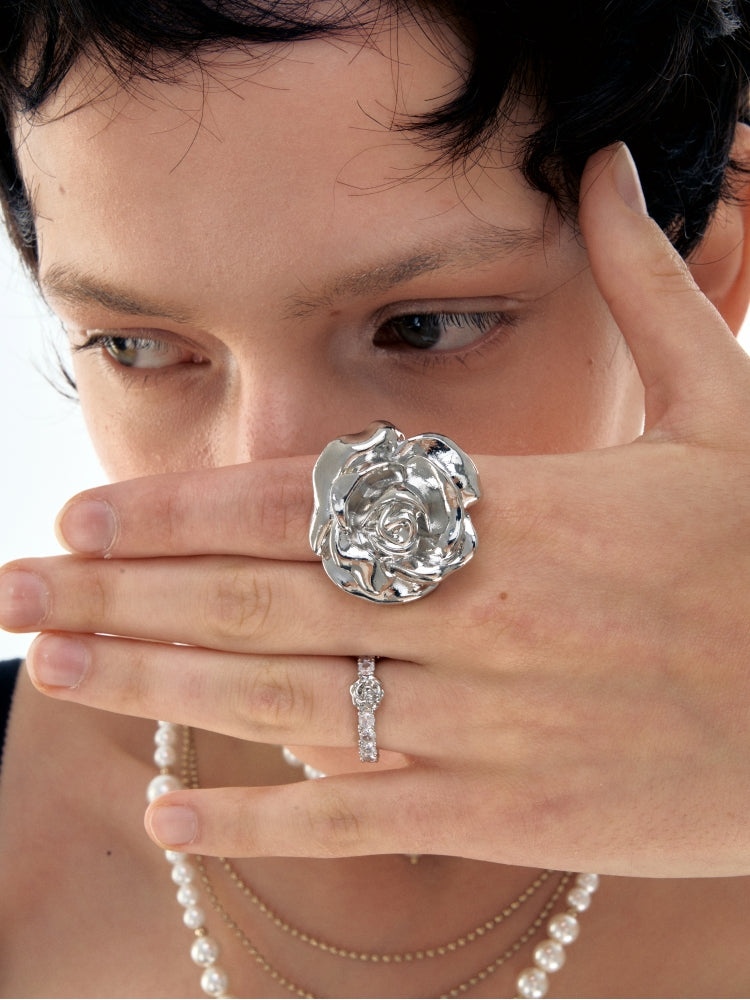 Rose Diamond Set Ring