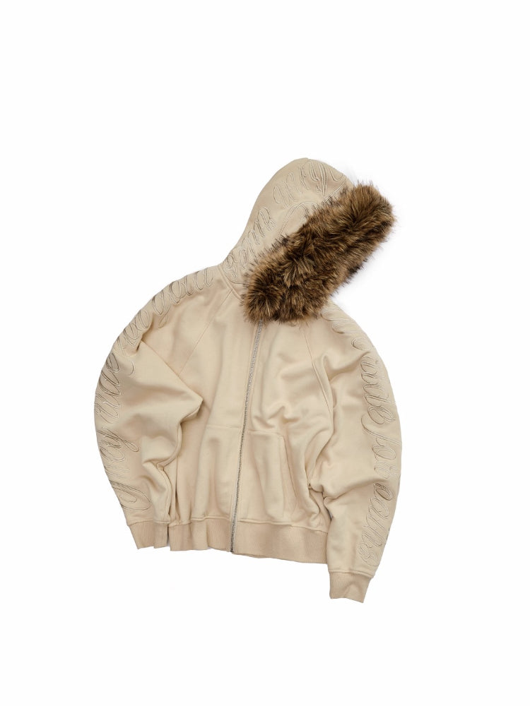 Script Embroidery Hoodie Sweat Set