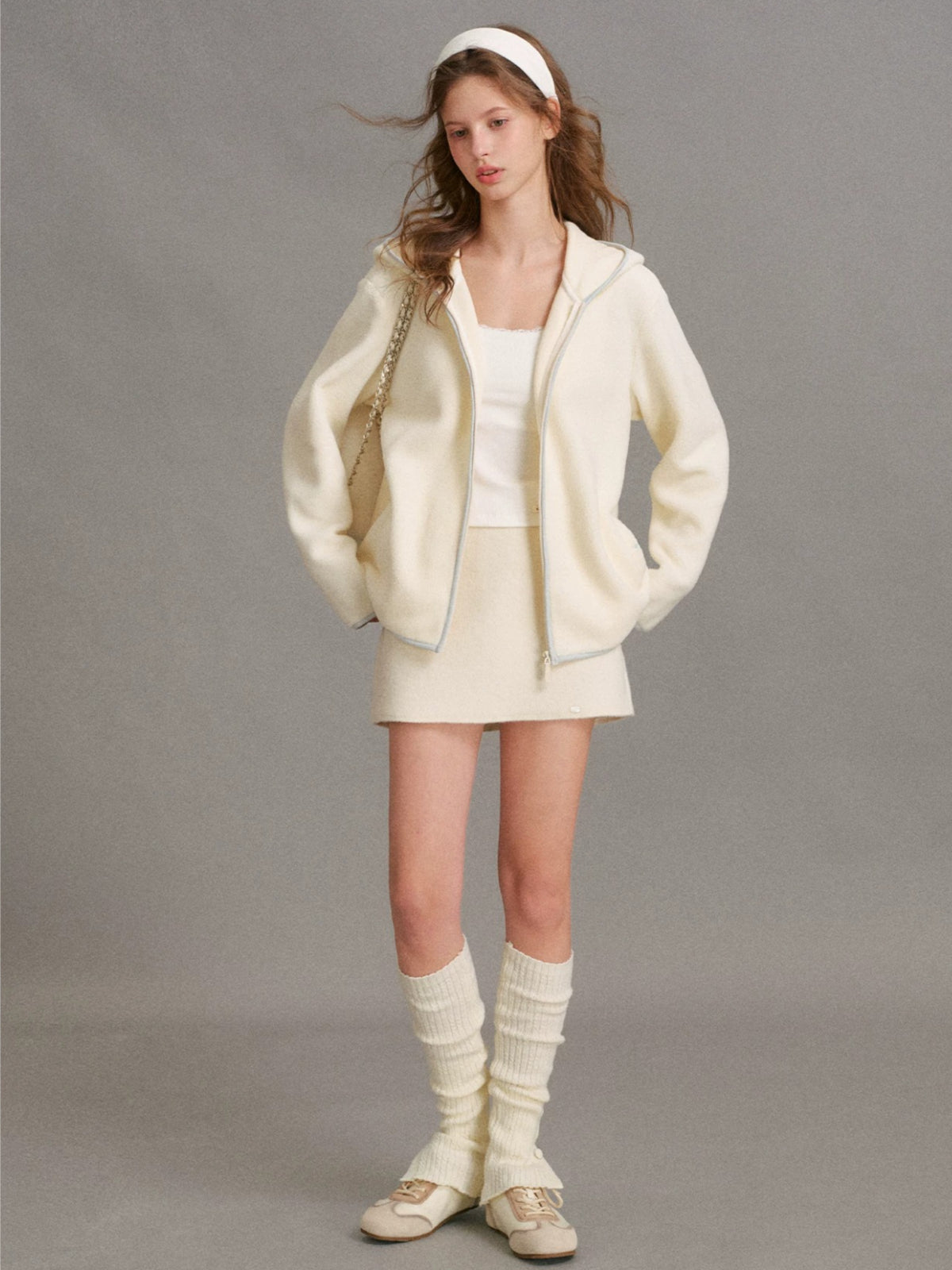 Polar Fleece Hooded Zip Jacket