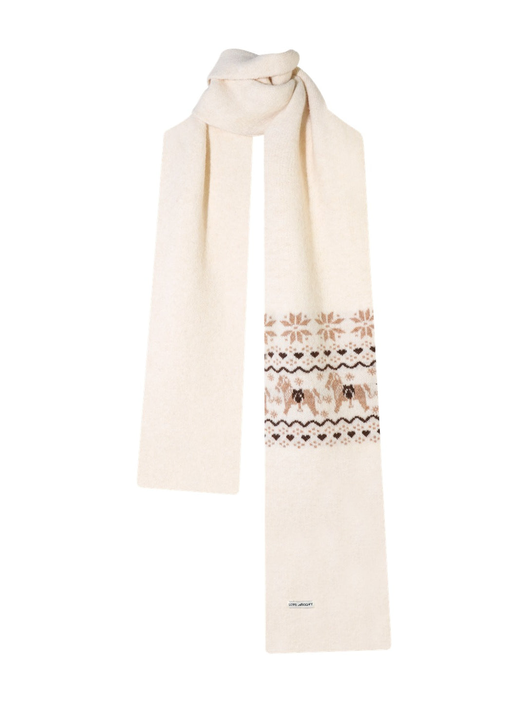 Fair Isle Knit Cardigan and Scarf Set