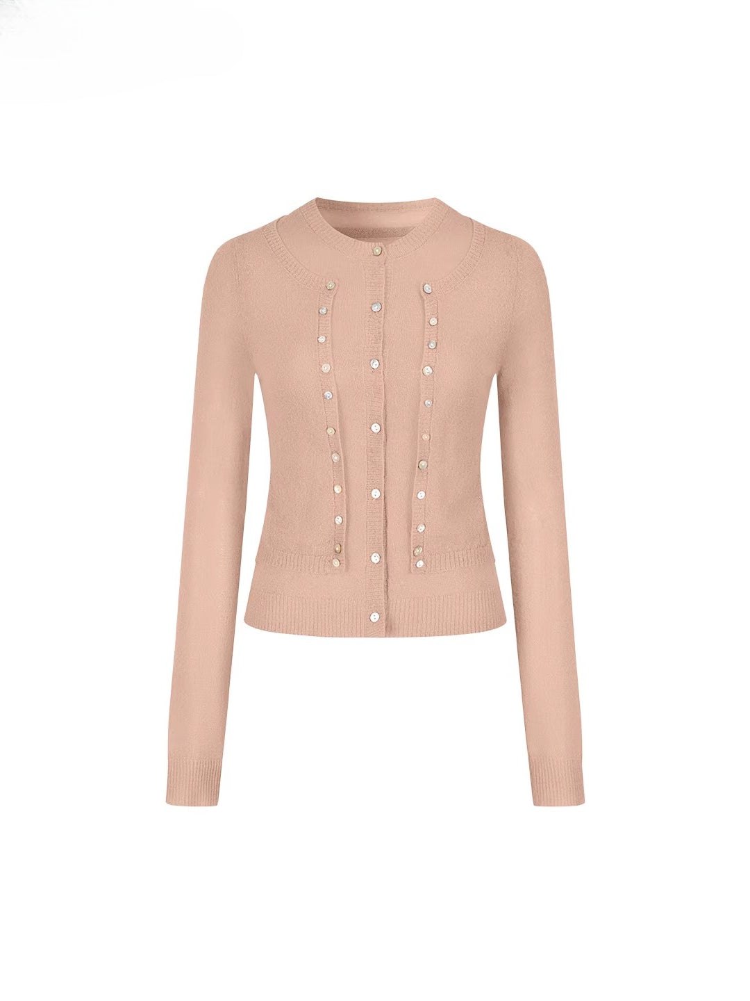 Double-Layer 2-in-1 Wool Knit Cardigan