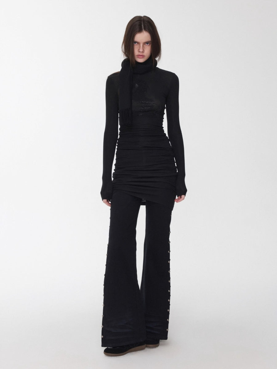 Crystal-Embellished Turtleneck