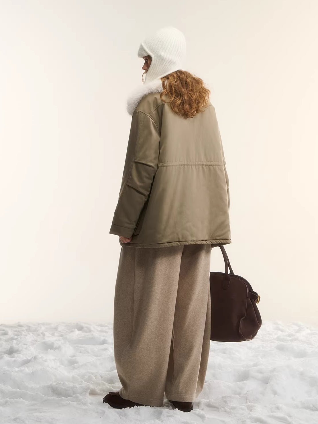 Fleece Lined Curved Sweatpants