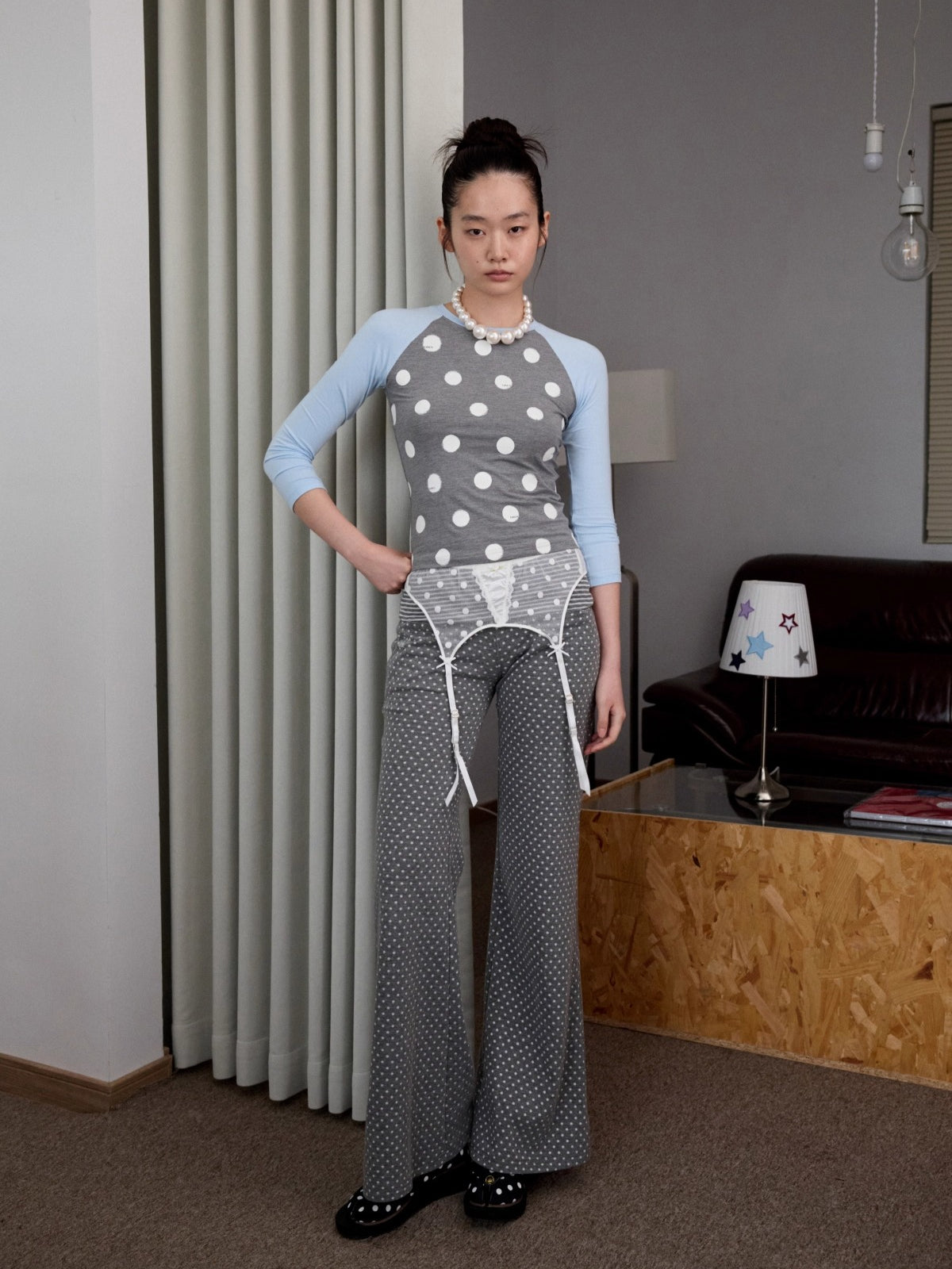Polka Dot Raglan T-shirt