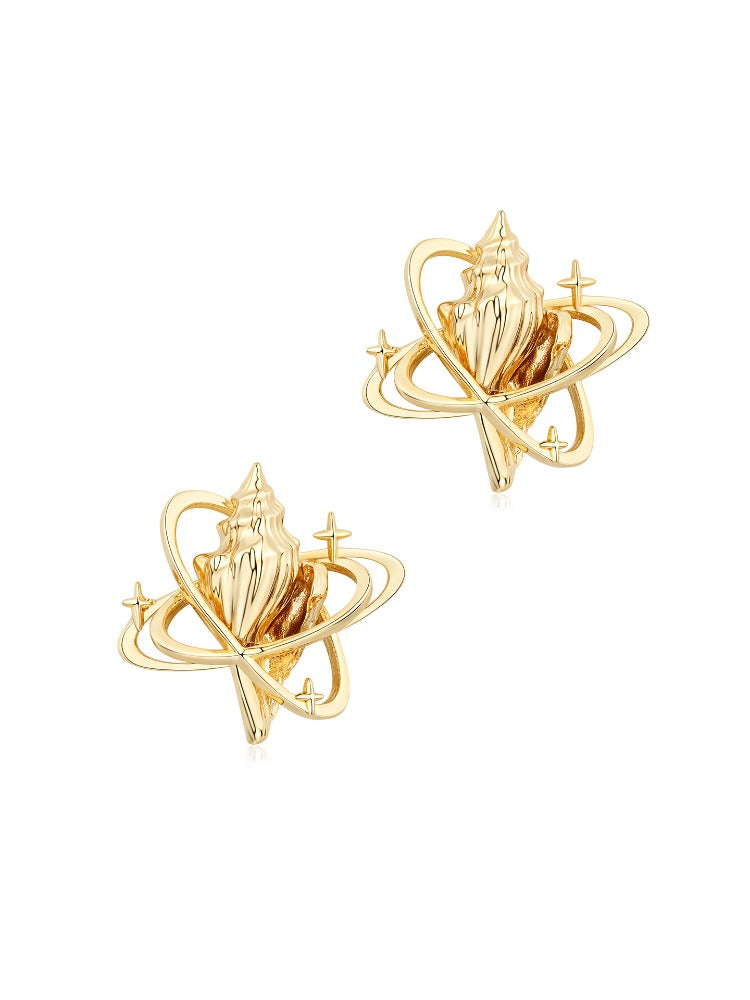 Seashell Star Stud Earrings