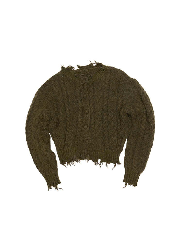 Cable Knit Cardigan & Skirt Set