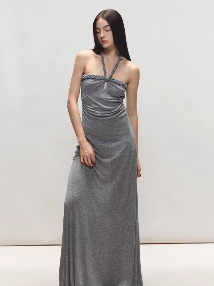 Cable Knit Halter Dress