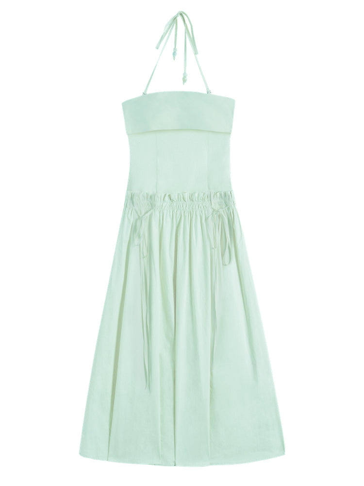 Tie-Waist Strapless Dress