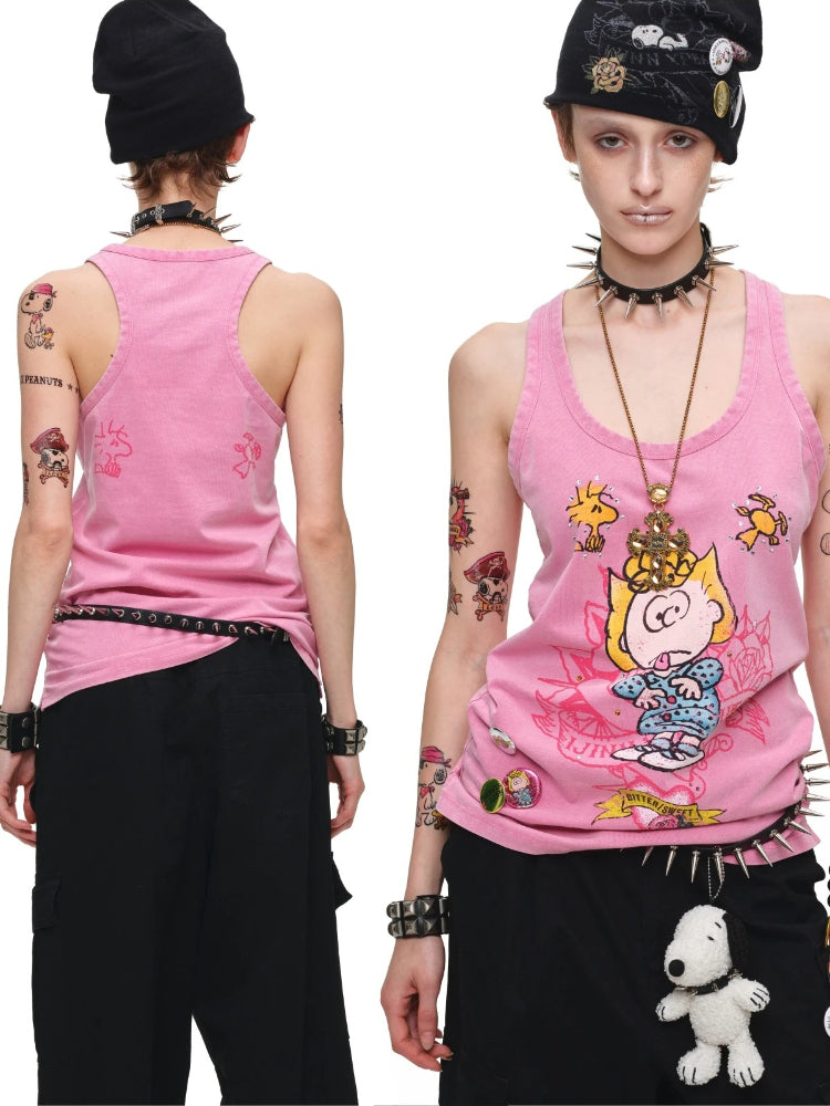 Vintage Printed Tank Top