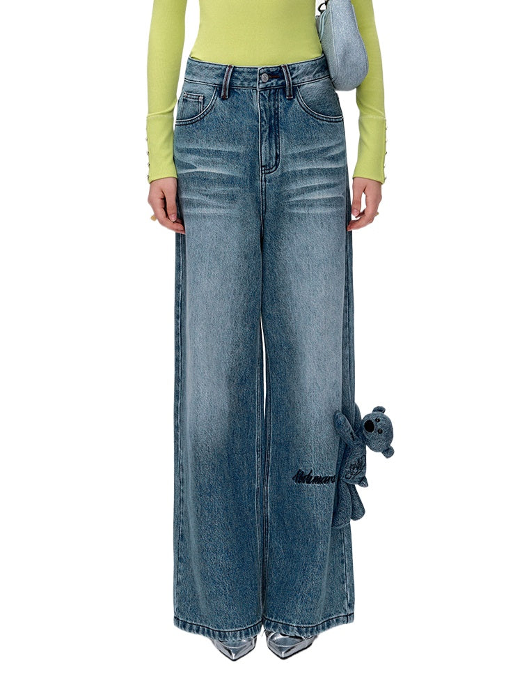 Handwritten Logo Pocket Straight Leg Jeans