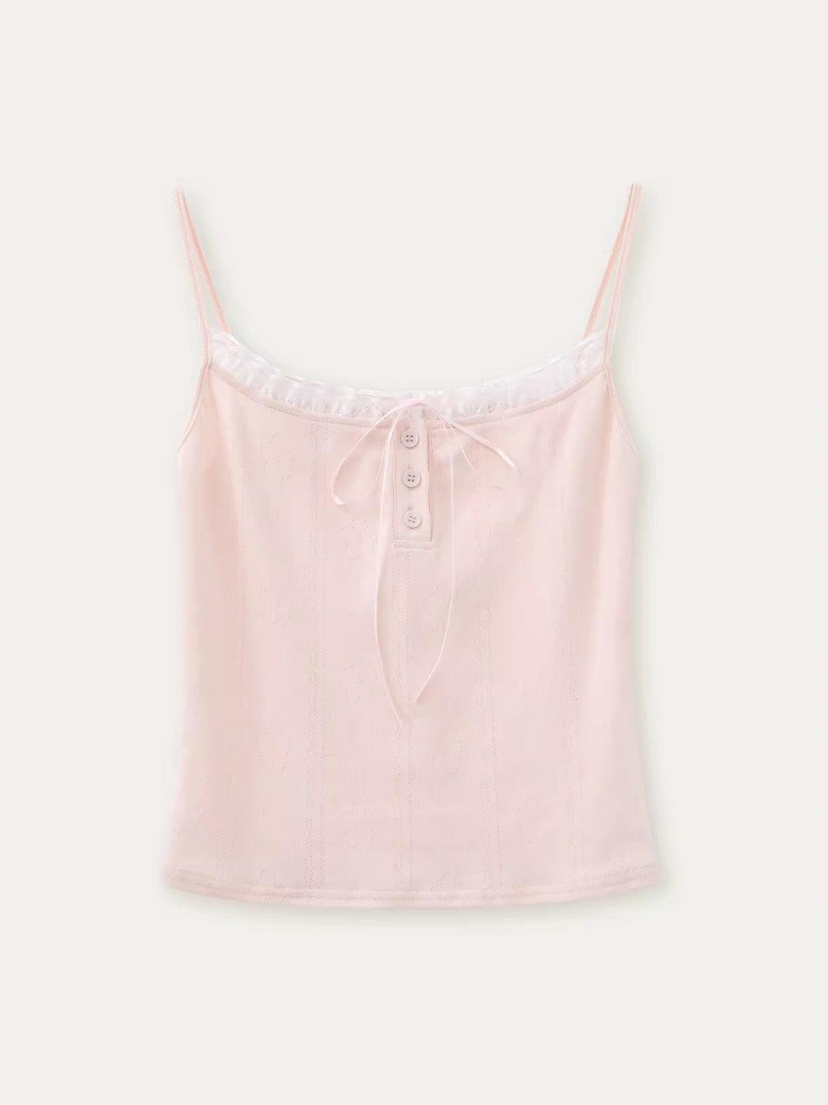 Deep V-neck Blouse & Cami & Skirt Set