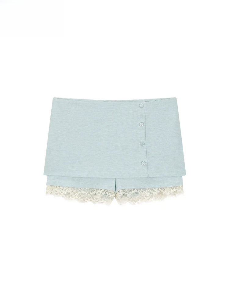 Twisted Shoulder Shorts Set