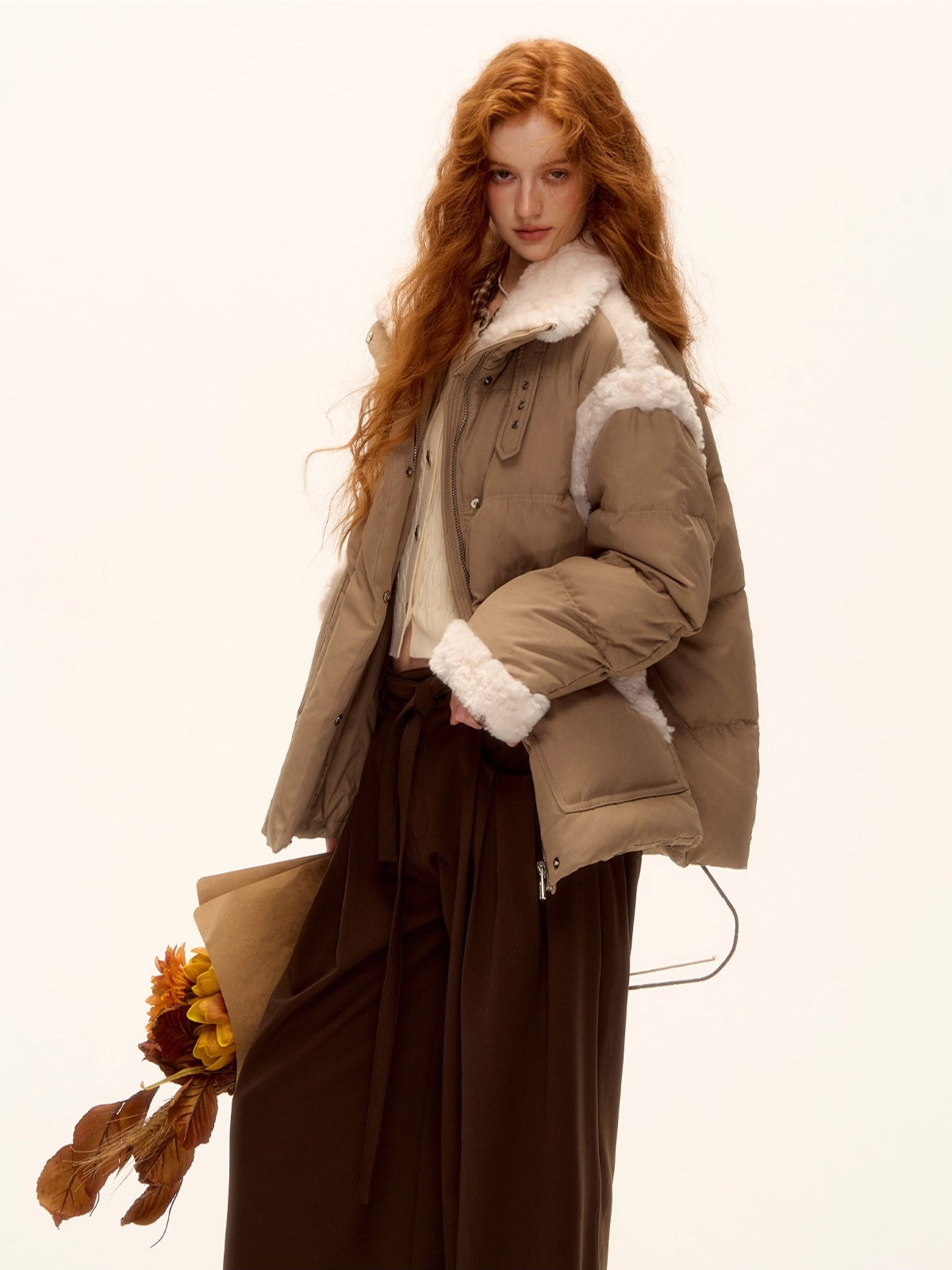 Sherpa Panel Down Jacket