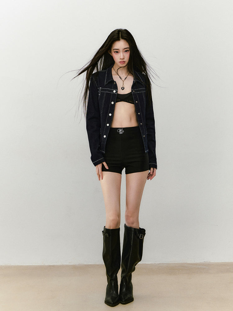 Original Color Denim Slim Fit Jacket