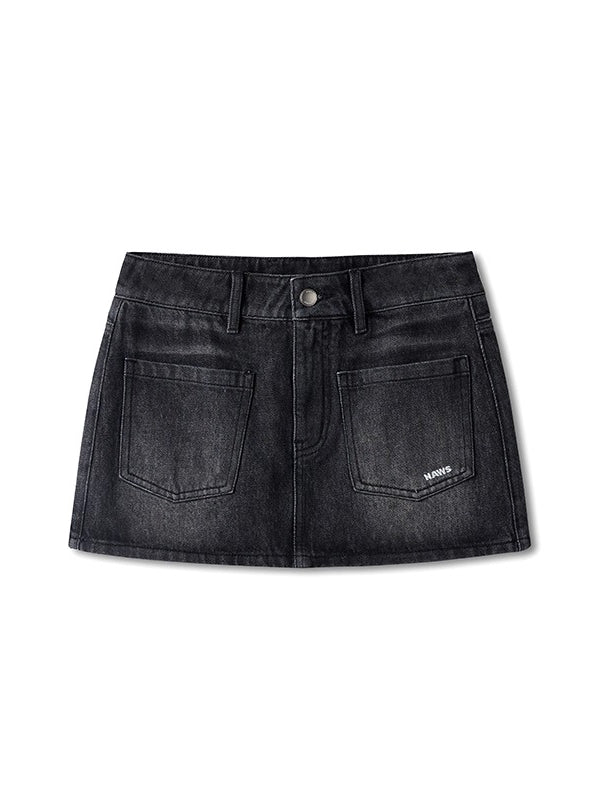 Lynx Washed Denim Skirt