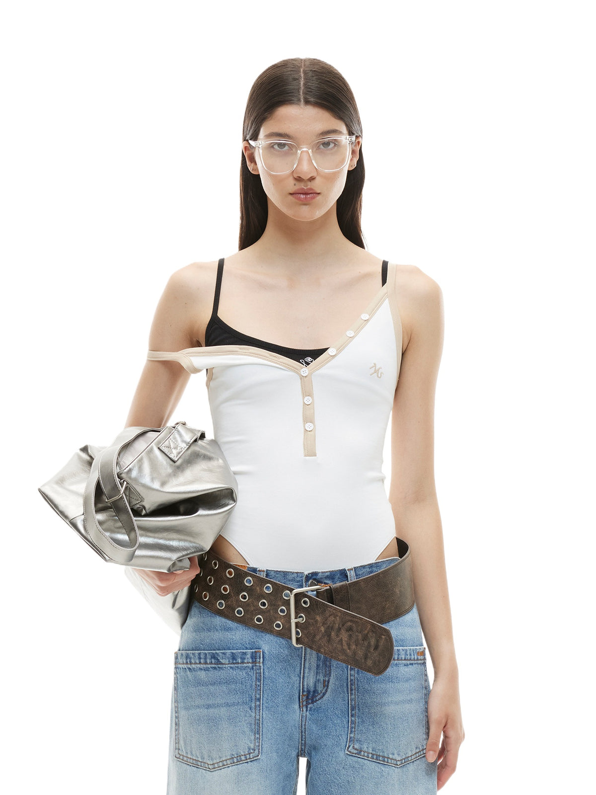 Contrast Trim V Bodysuit