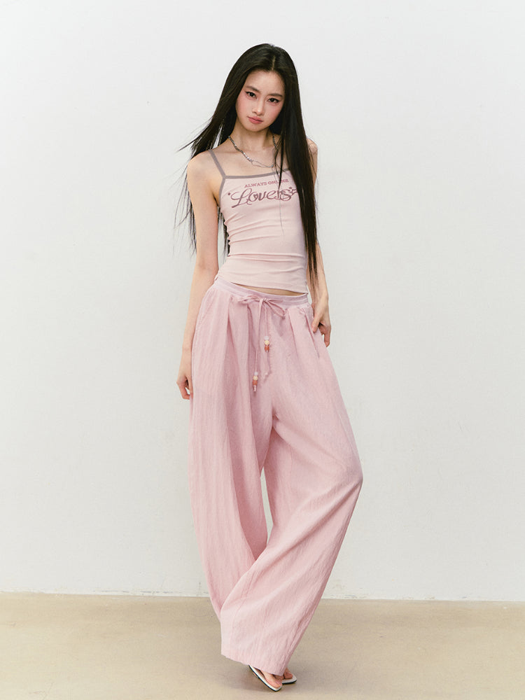 Color-Block Letter Print Camisole