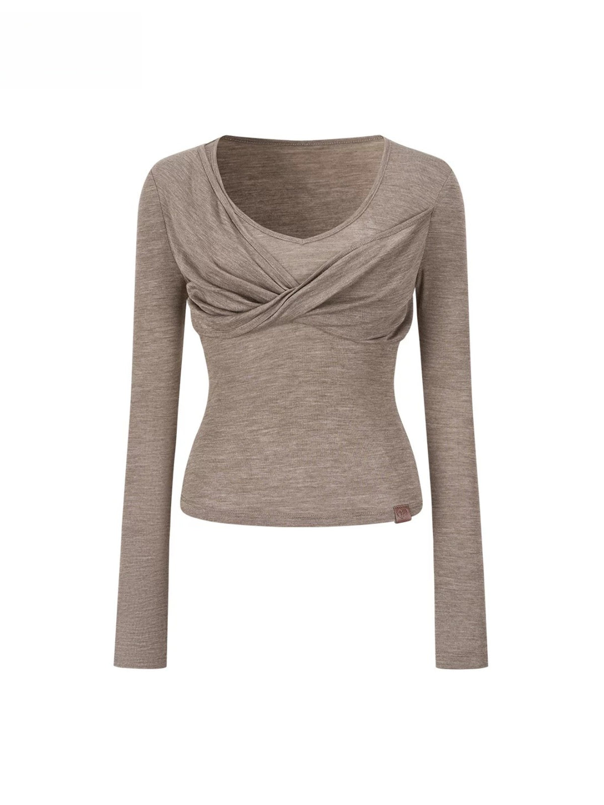 Twist Front Wool Blend Top
