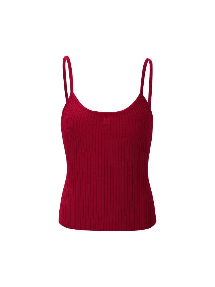Red Knit Cardigan & Vest Set