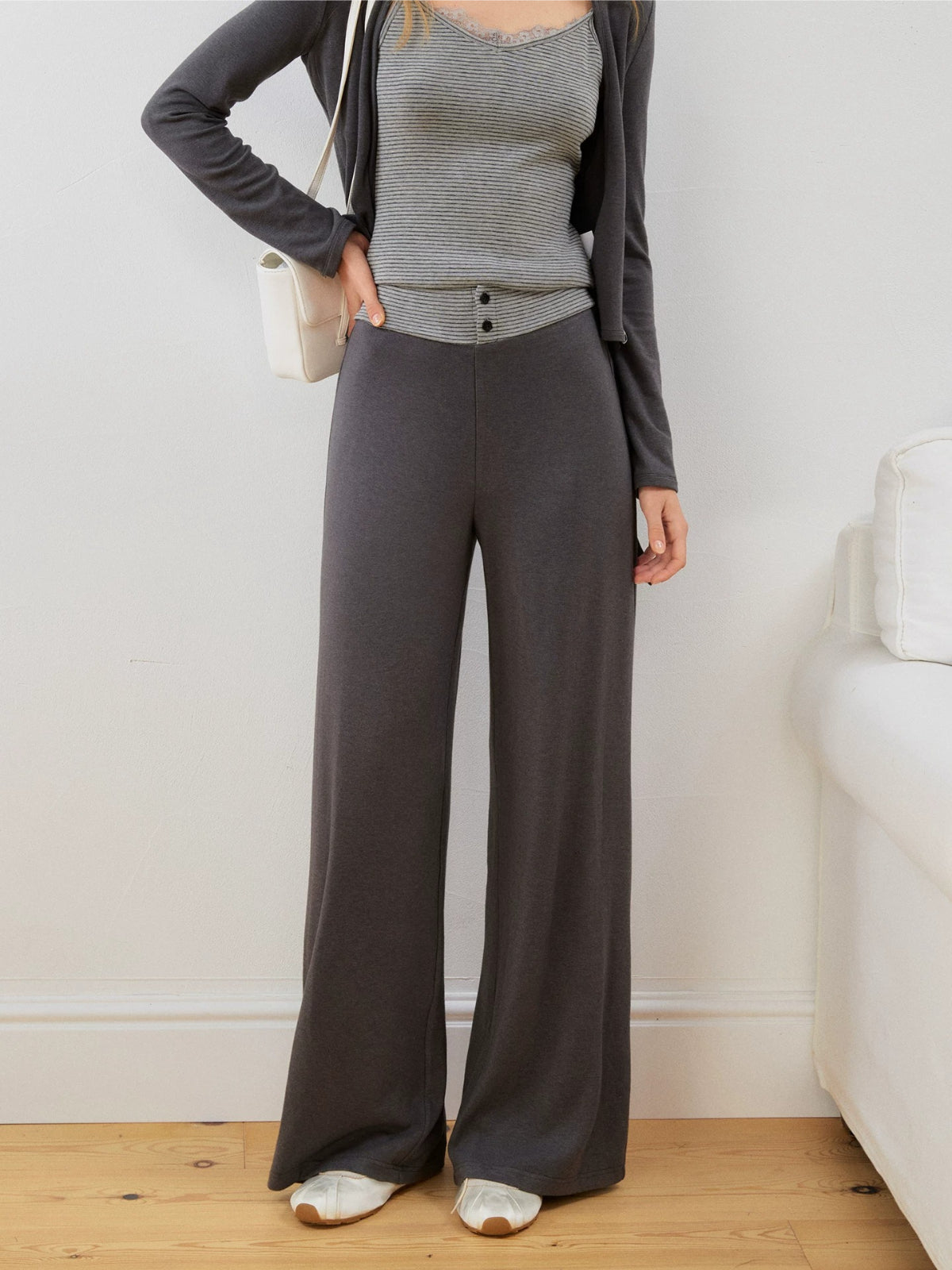 Lace Cami & Wide-Leg Pants Set