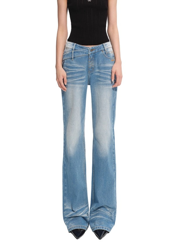 N2 Smile V-Waist Straight Jeans