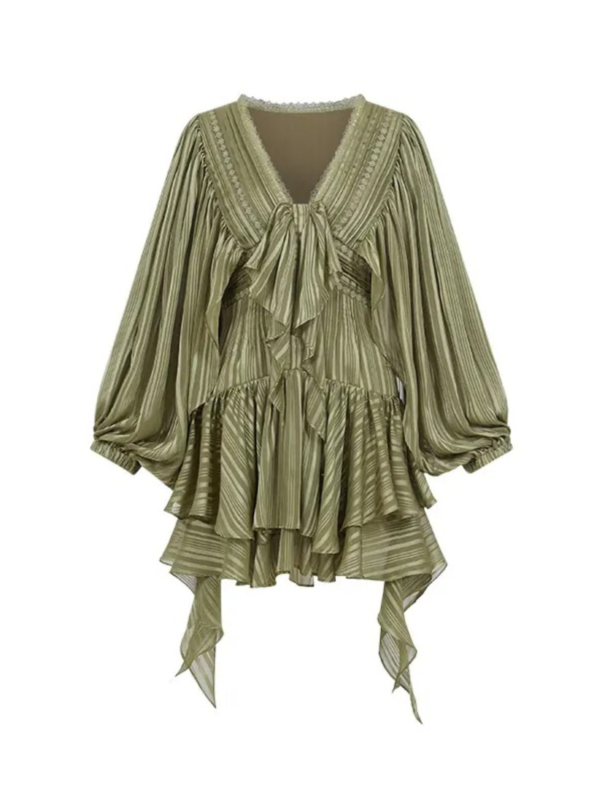 Romantic Ruffle Sleeve Dress
