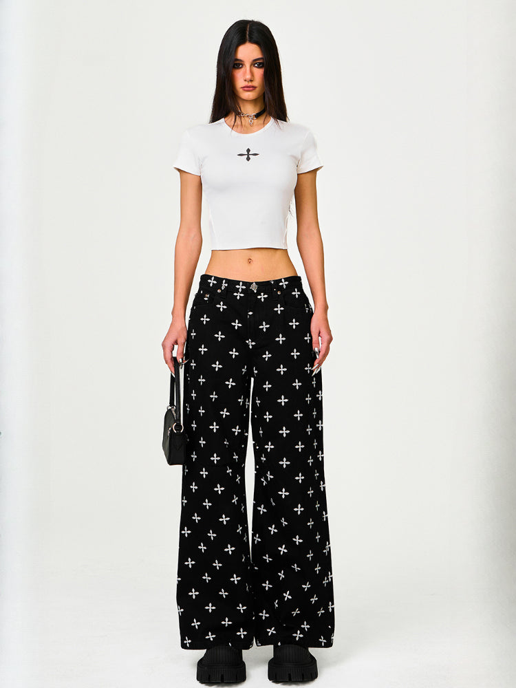 All-Over Print Tie-Dye Sports Paratrooper Pants