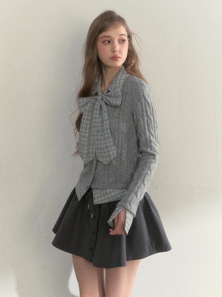 Cable Bow-Tie Splice Sweater