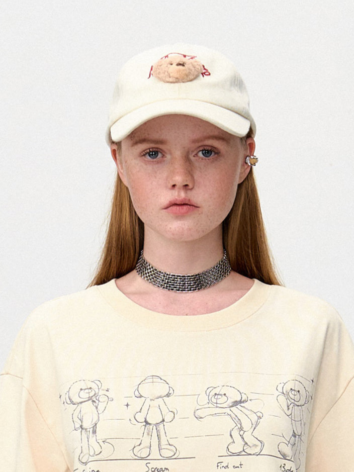 Mini Bear Head Sun Protection Baseball Cap