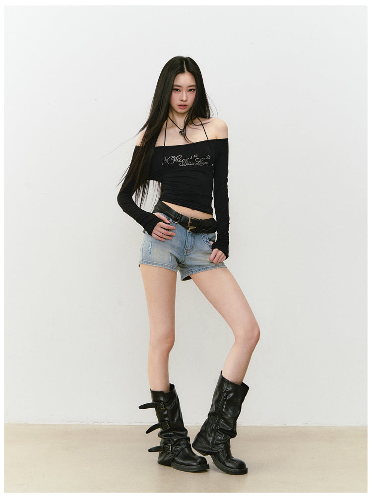 One-shoulder Skin-friendly Top