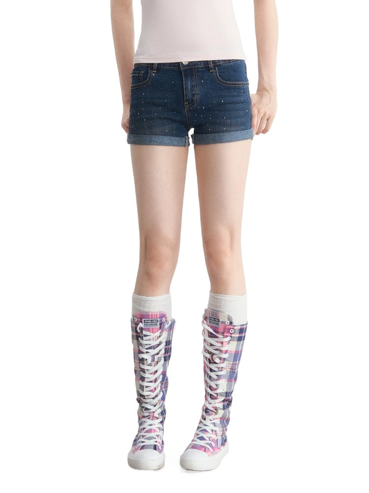 Rhinestone Denim Shorts