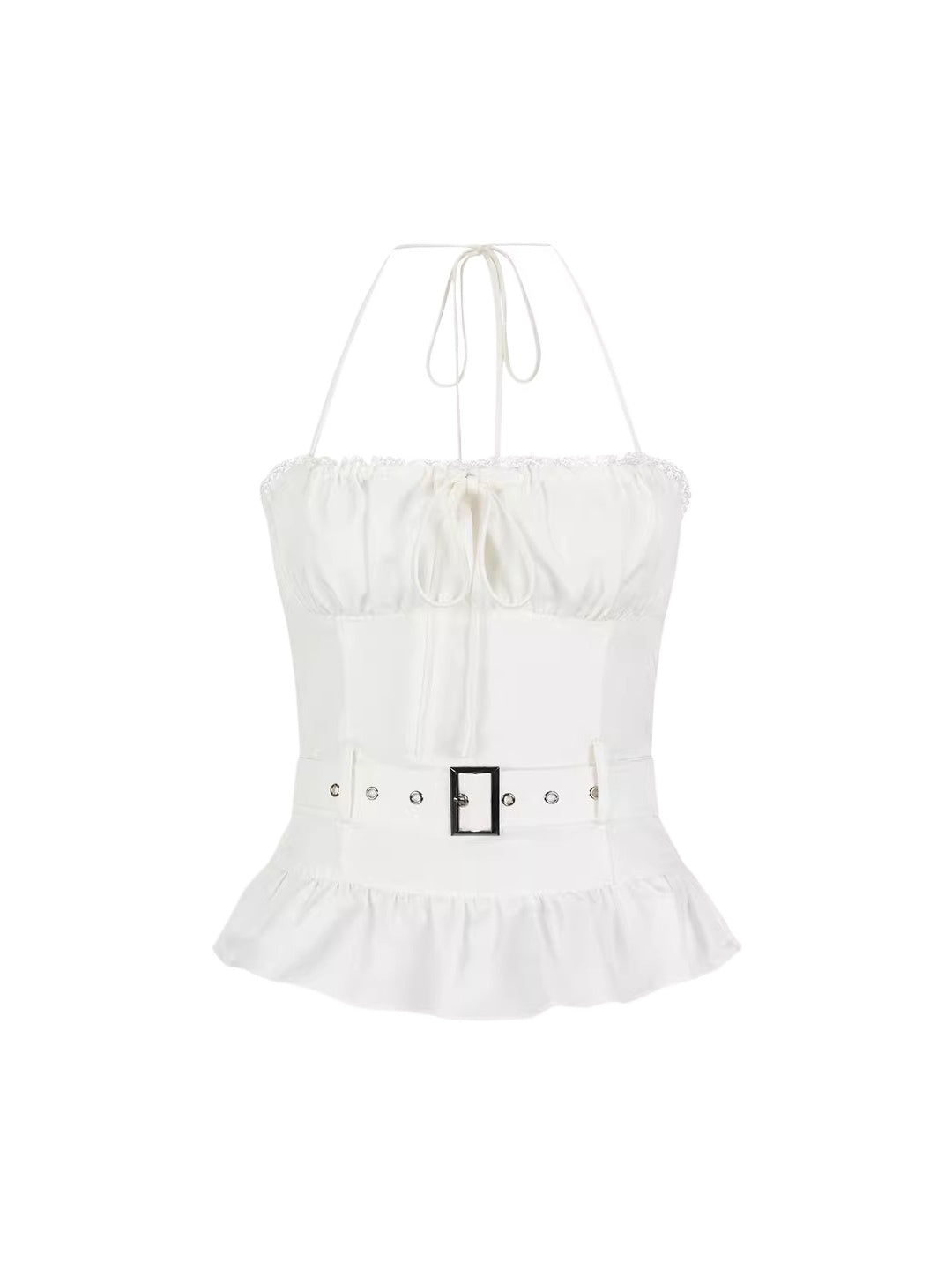 Strapless Halter Lace Top