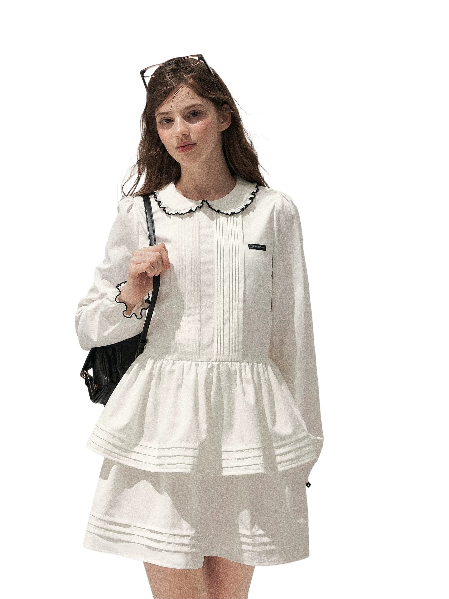 Embroidered Babydoll Dress