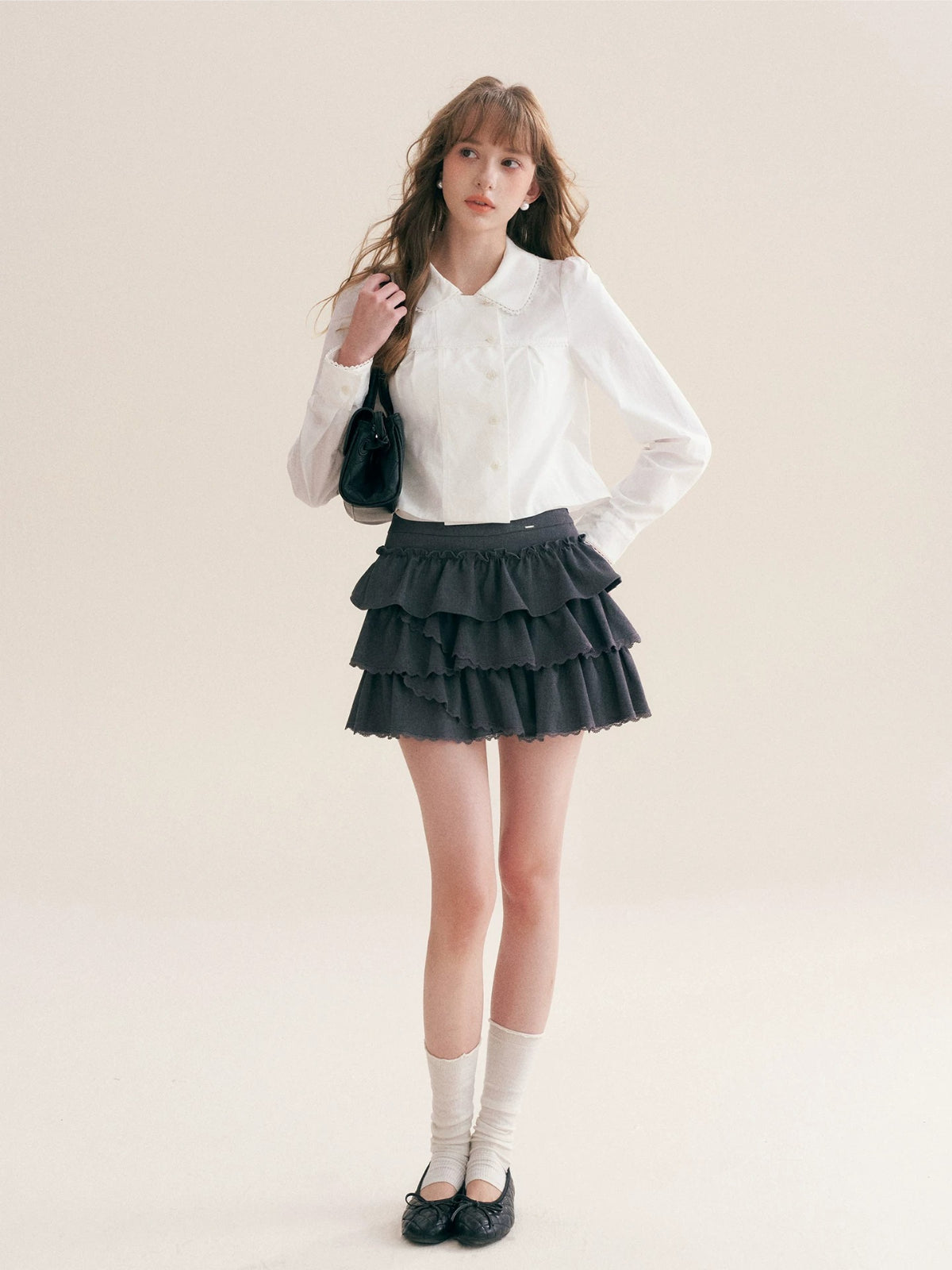 French Ruffle Mini Skirt