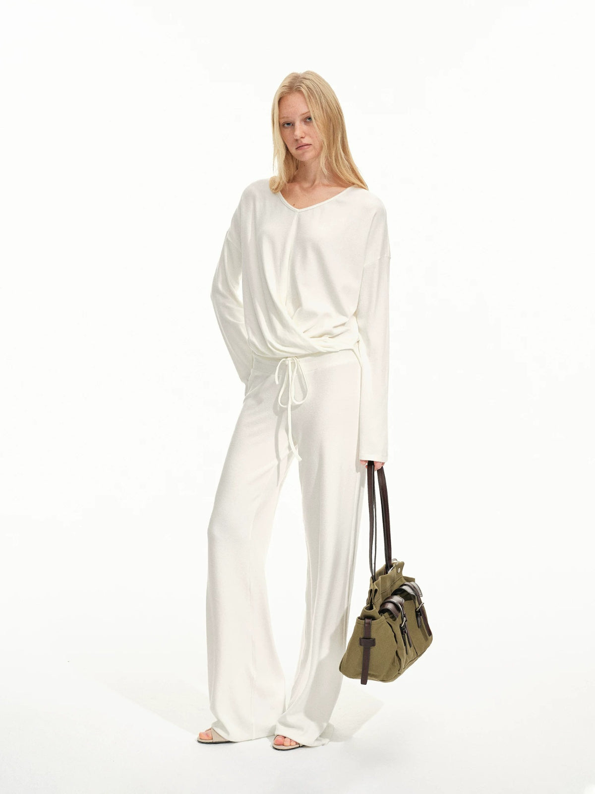 Twist Top & Lounge Pants Set