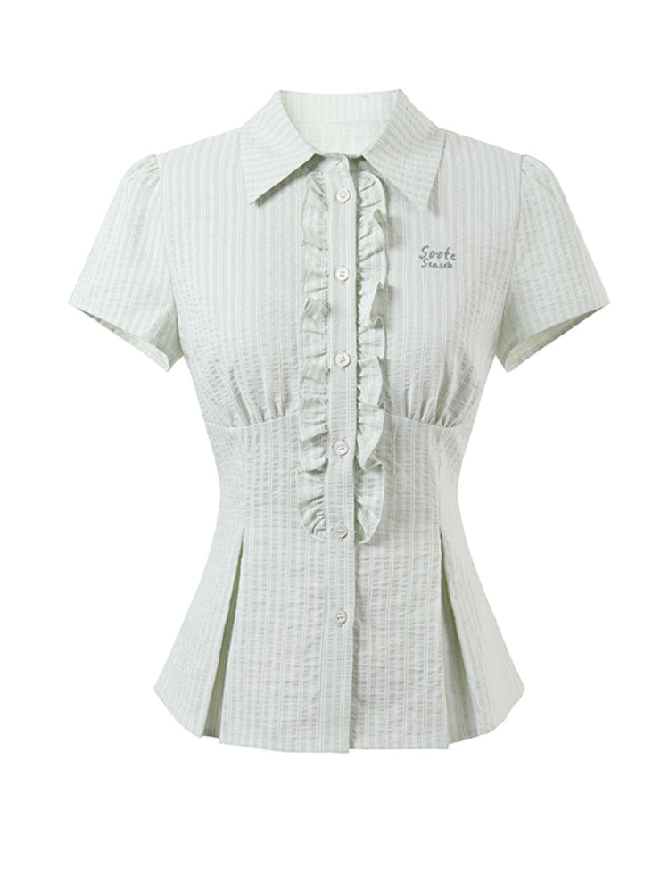 College - Style Slim Short - Sleeve Shirt