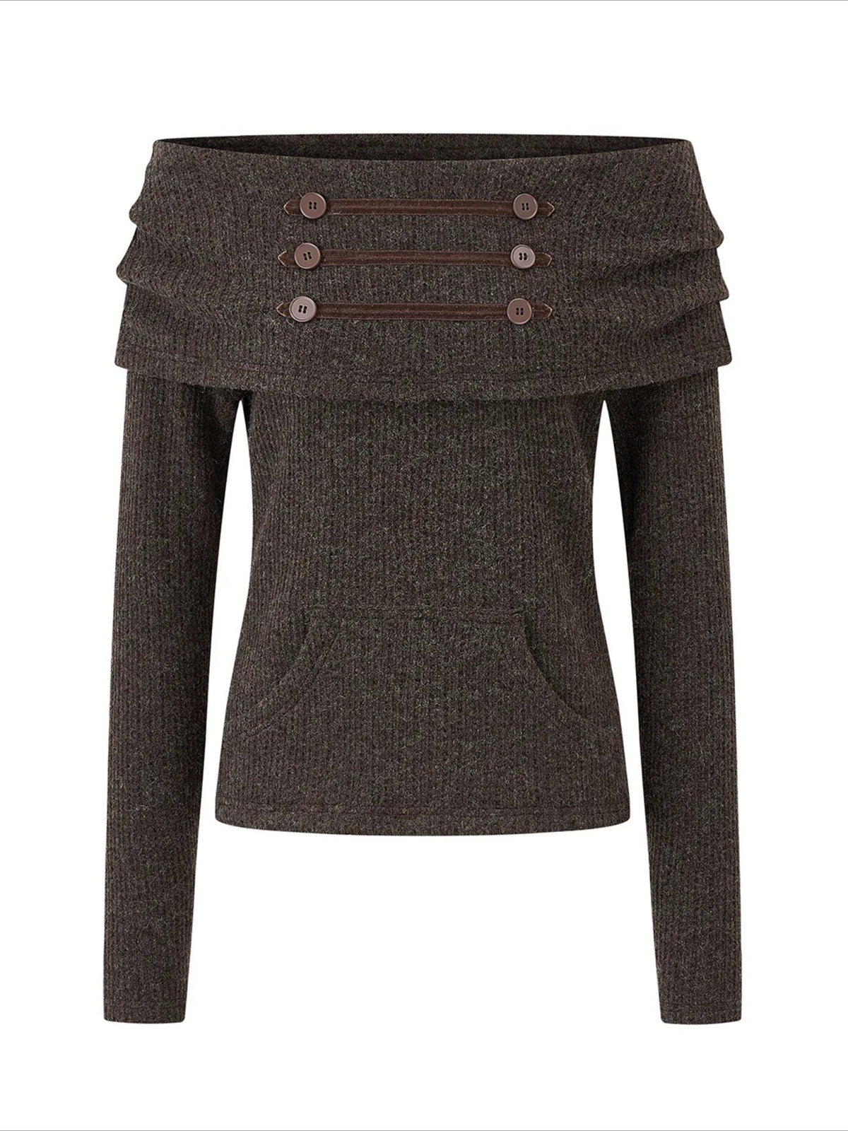 Off-Shoulder Knit Sweater