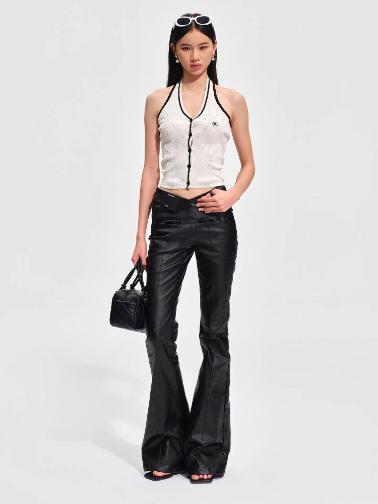 Triumph Waxed Denim Flare Jeans